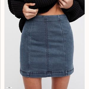 Free People Modern Femme Denim Mini Skirt